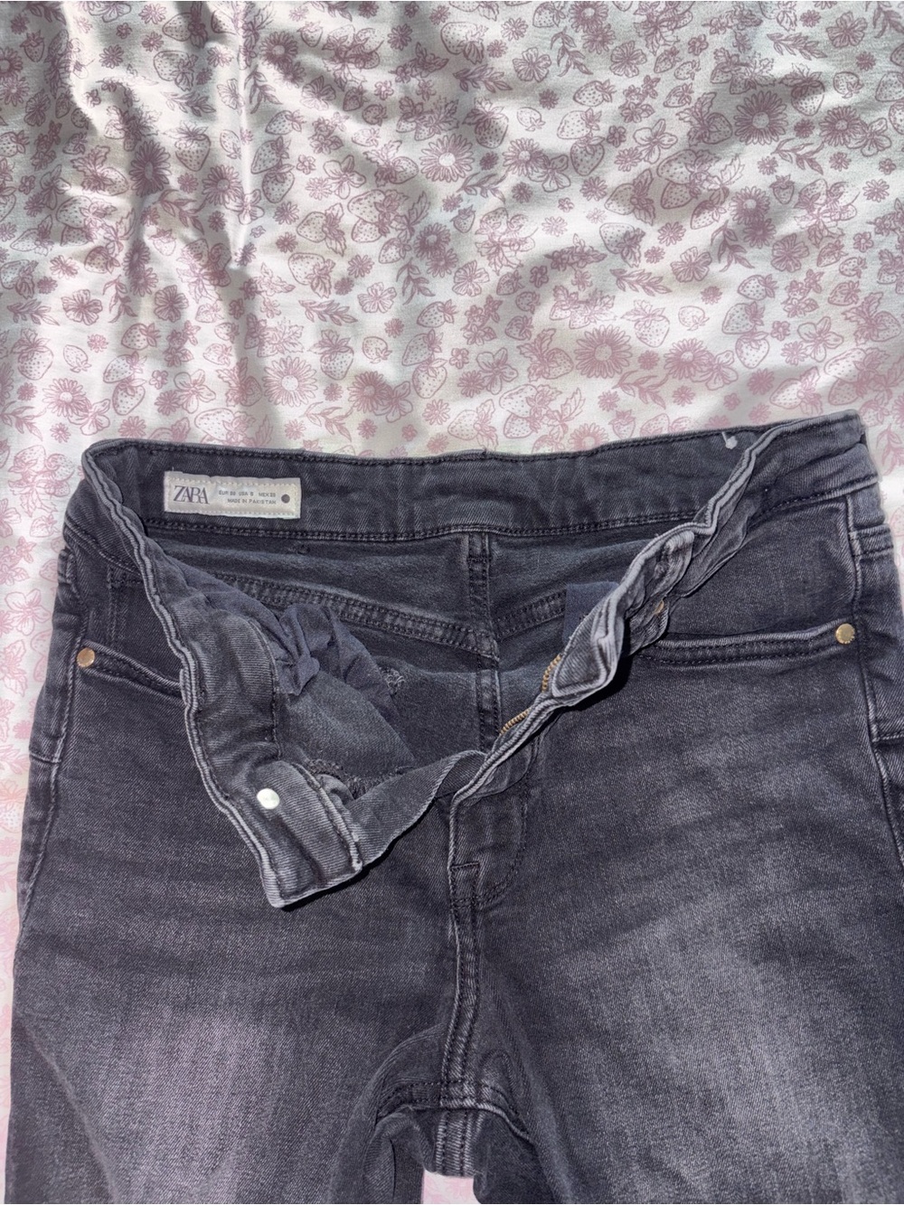 Zara Grey Washed Skinny Jeans